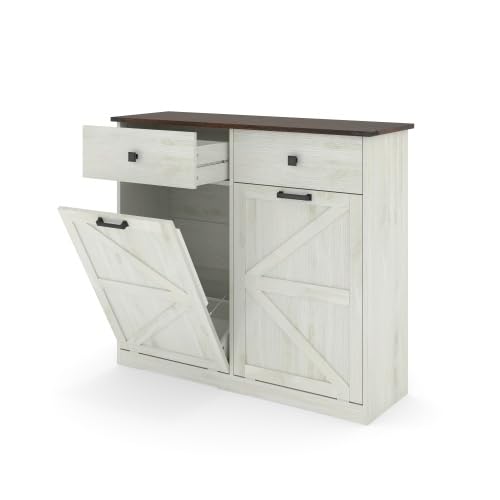 20 Gallon Tilt Out Trash Can Cabinet with Drawer W920
