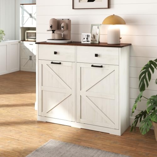 20 Gallon Tilt Out Trash Can Cabinet with Drawer W920