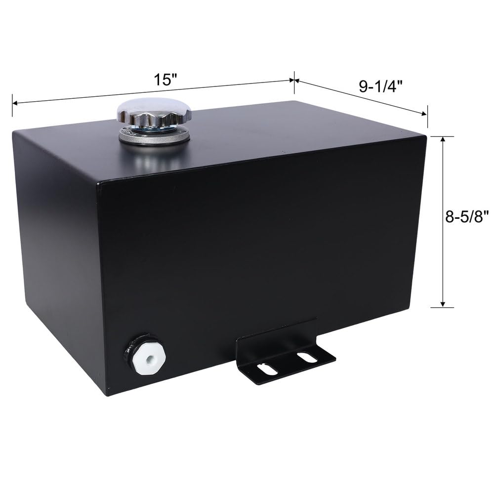 5-Gallon Hydraulic Reservoir Tank, 14-Gauge Steel, Black Powder-Coated D608