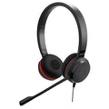 Wired Dual-Ear Headset with Mic, Black R6835