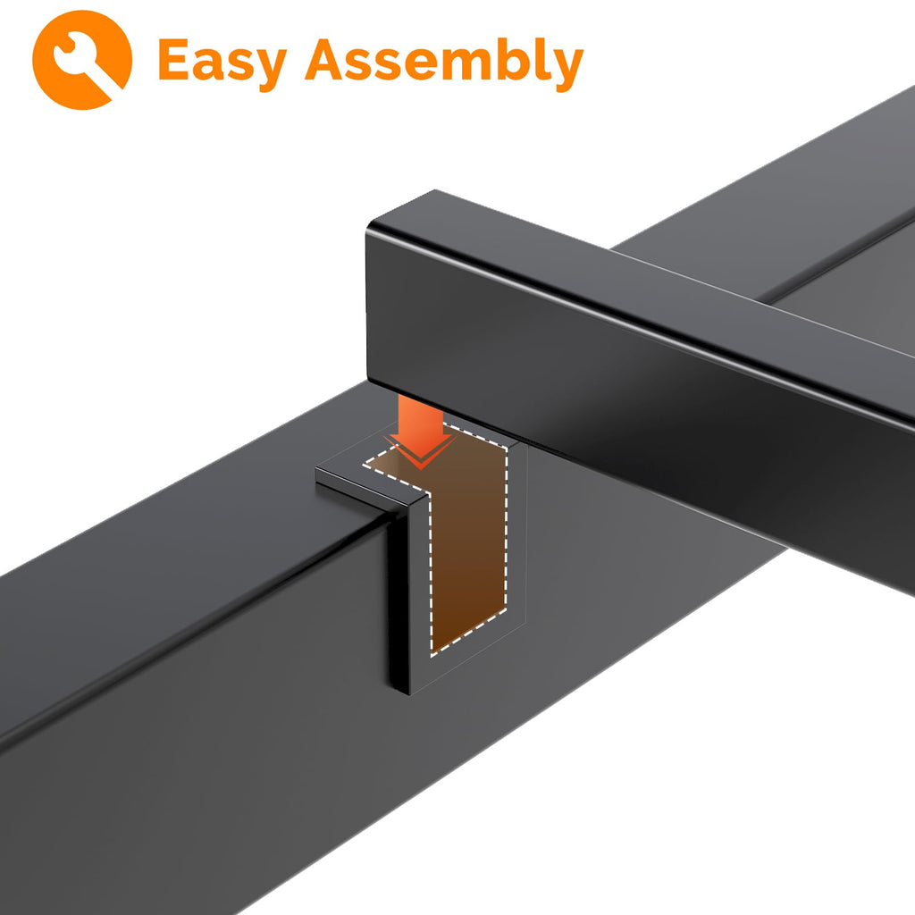 Twin Bed Frame Set of 2 with LED Headboard and USB Charging Station B76985