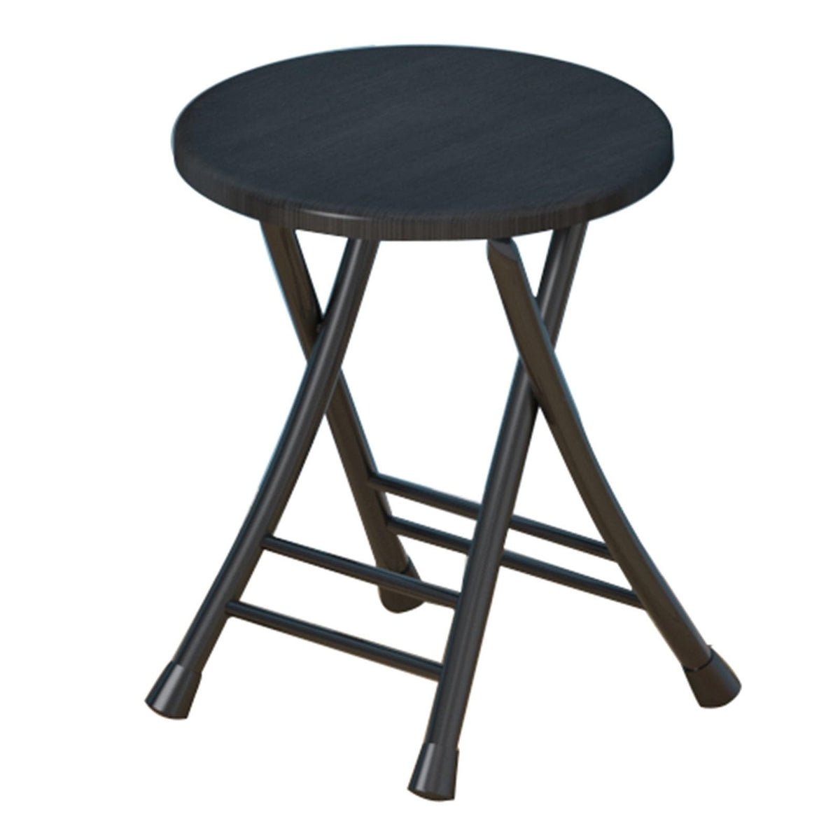 18 Inch Black Foldable Stool 220lbs Capacity O832213