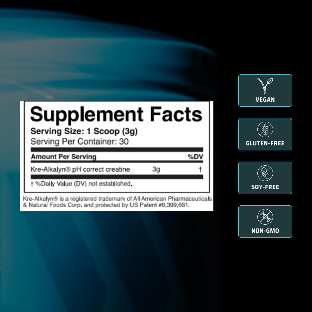 Kre-Alkalyn Creatine Powder, Unflavored, 30 Servings V133320