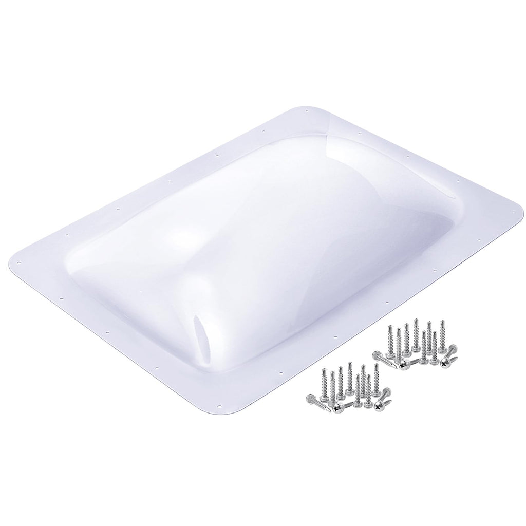 18" x 26" RV Shower Skylight Cover Outer Dome with Inner Dome and Sealant, White A757