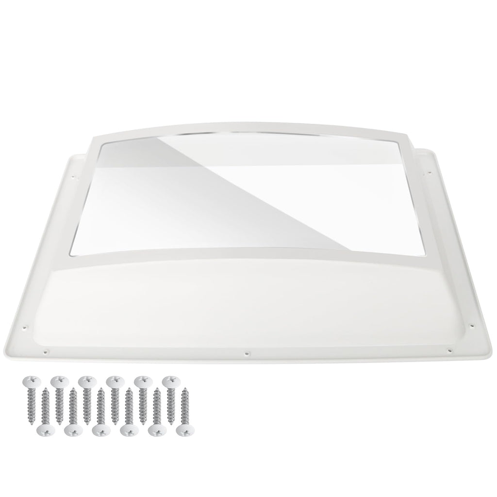 18" x 26" RV Shower Skylight Cover Outer Dome with Inner Dome and Sealant, White A757