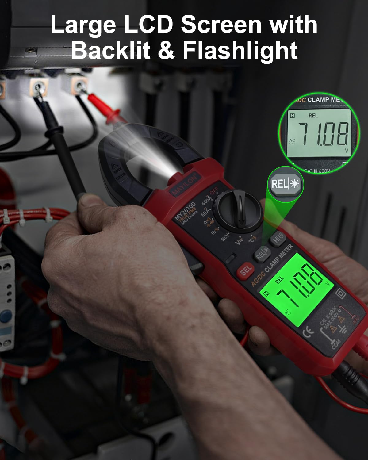 Digital Clamp Meter TRMS 6000 Counts C745301