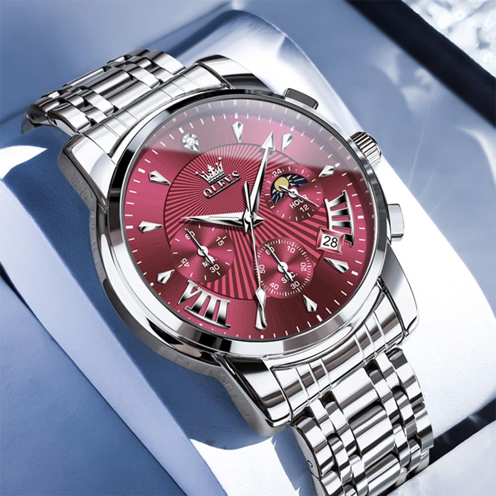 Men Dress Chronograph Stainless Steel Watch D13051