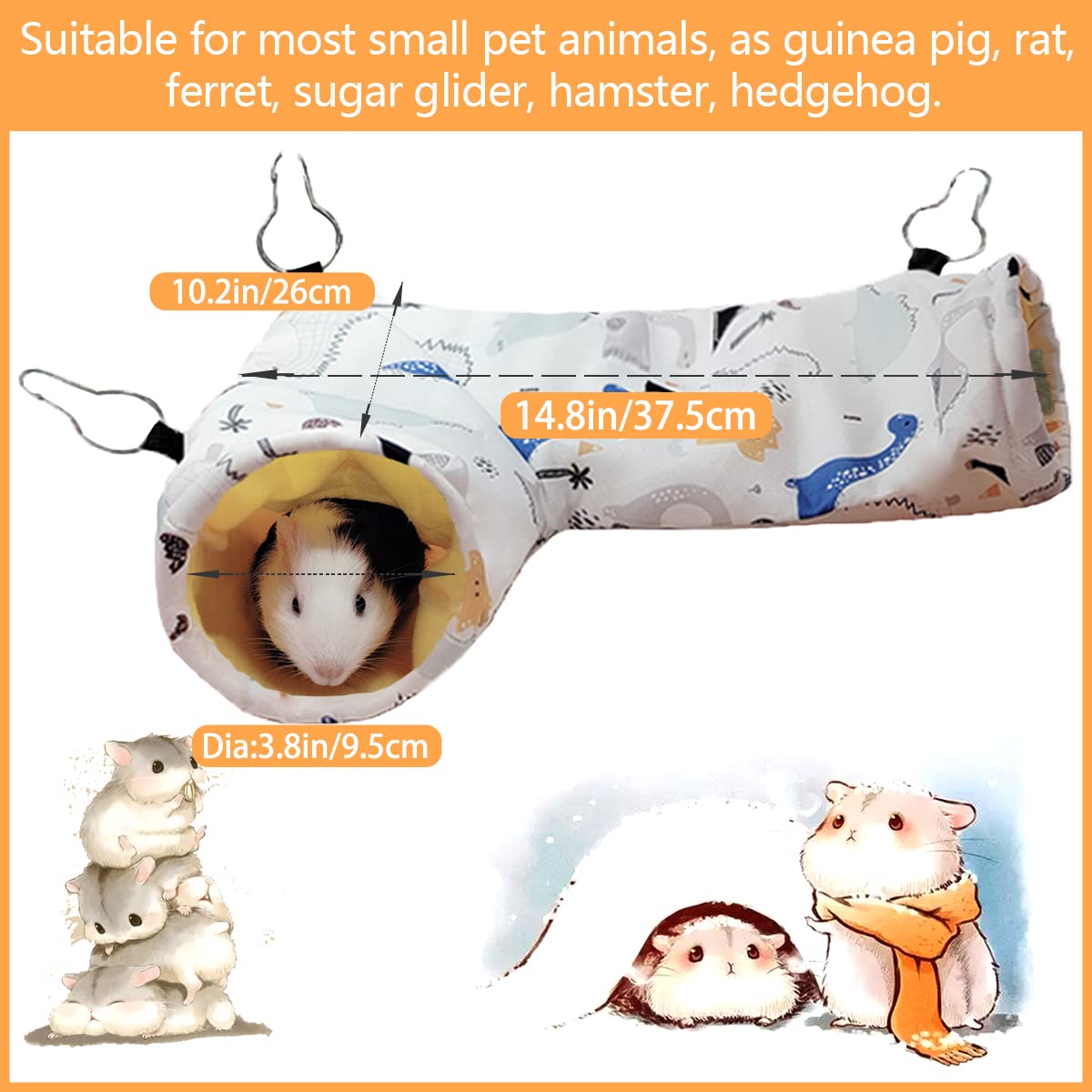 Guinea Pig Rat Corner Tunnel & Tubes Collapsible Q44738