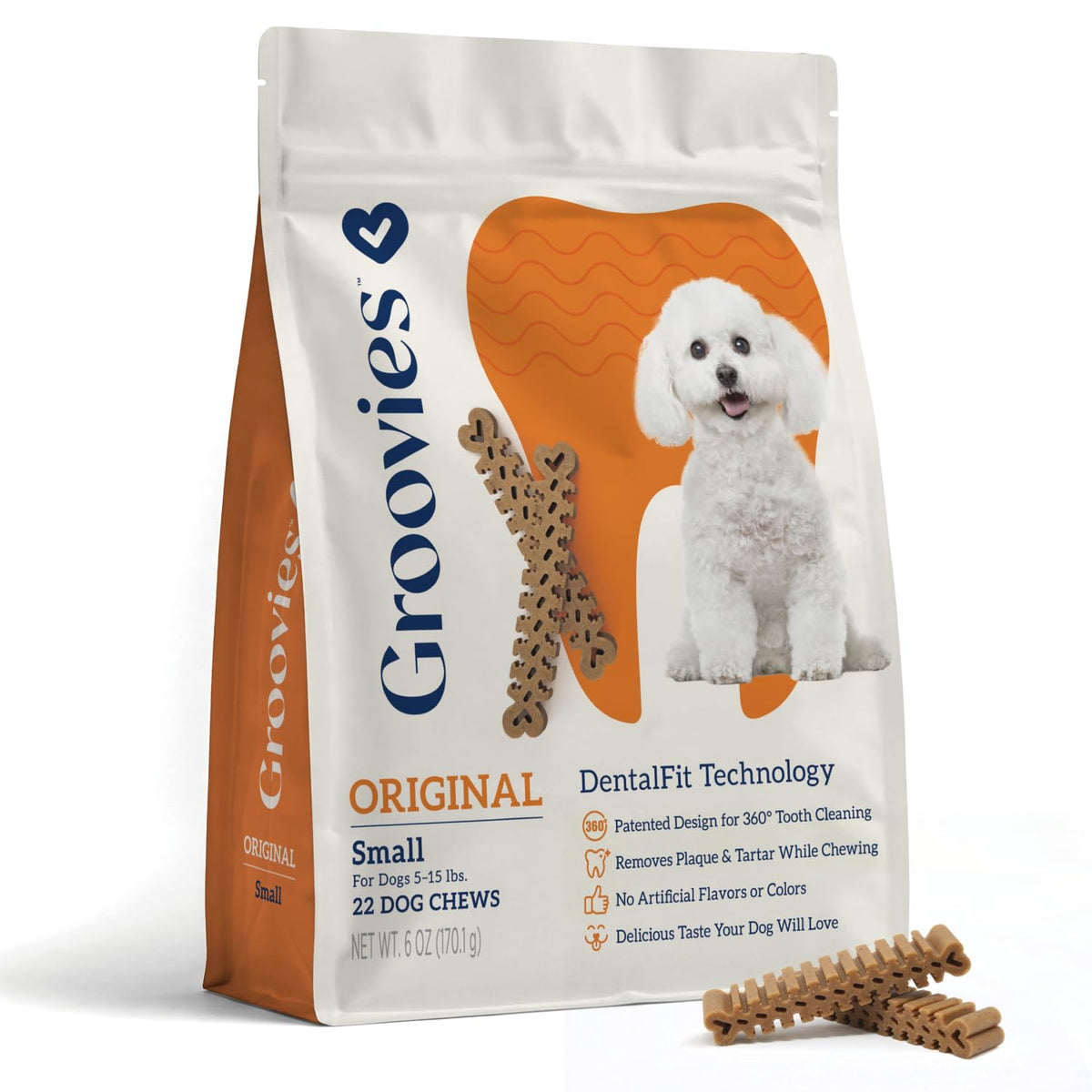 Small Flexible Dog Dental Chews 22Ct G48683