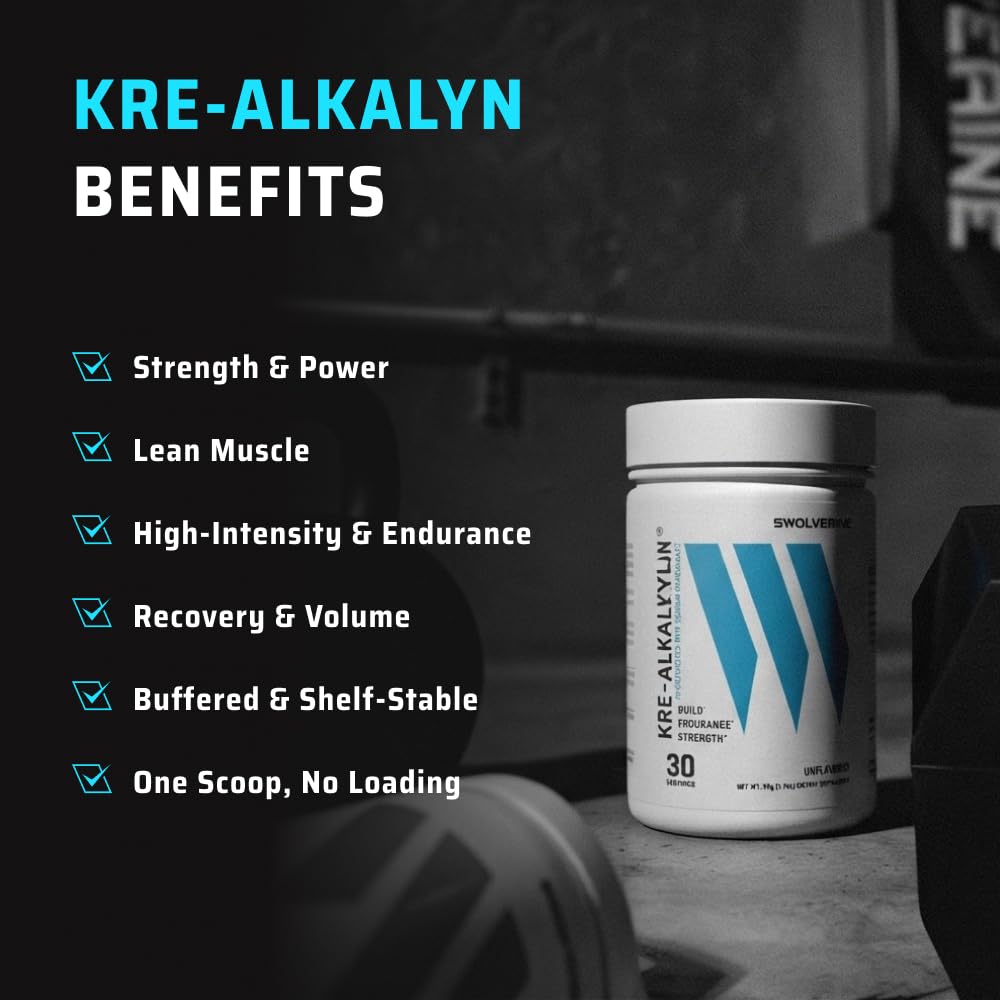 Kre-Alkalyn Creatine Powder, Unflavored, 30 Servings V133320