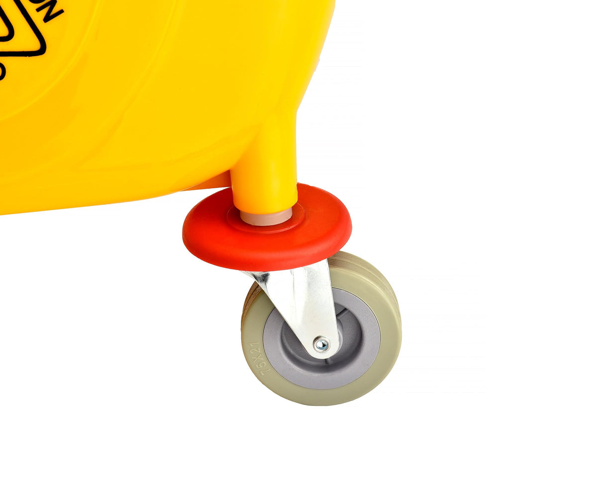 35 qt. Yellow Mop Bucket on Wheels D47573