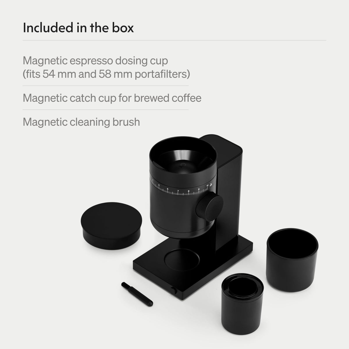 Electric Conical Burr Coffee Grinder, 48 mm Burrs, Black Y368