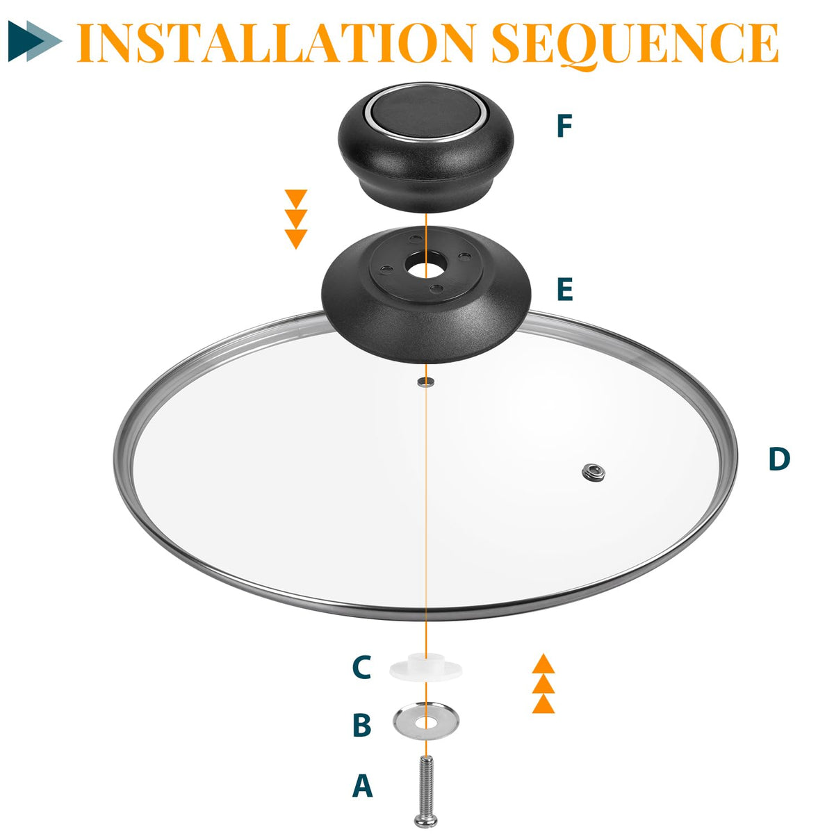 12 Inch Tempered Glass Lid E133