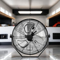 Black Industrial Metal Floor Fan F78184