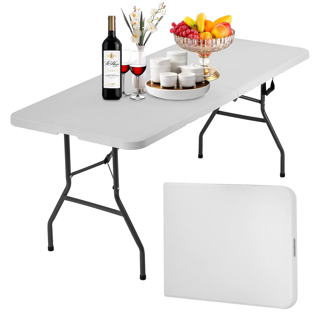 6 ft Heavy Duty Plastic Folding Table Q32867