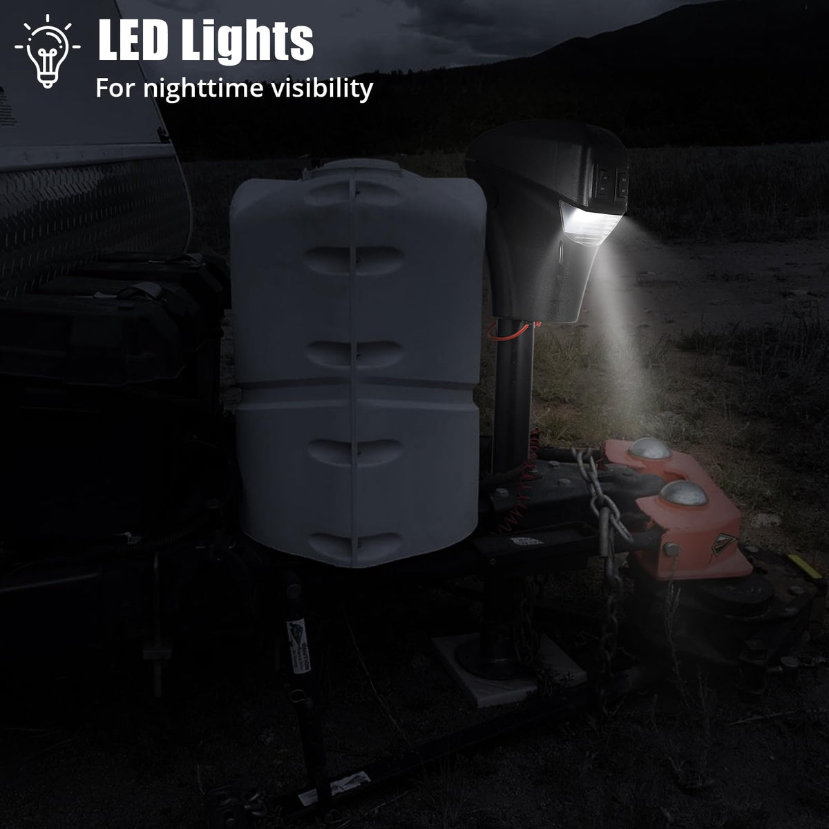 3500lbs 12V Electric Tongue Jack with LED B619