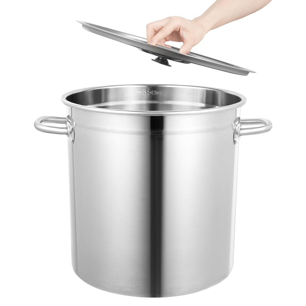 30 QT Stainless Steel Stock Pot with Lid Y244