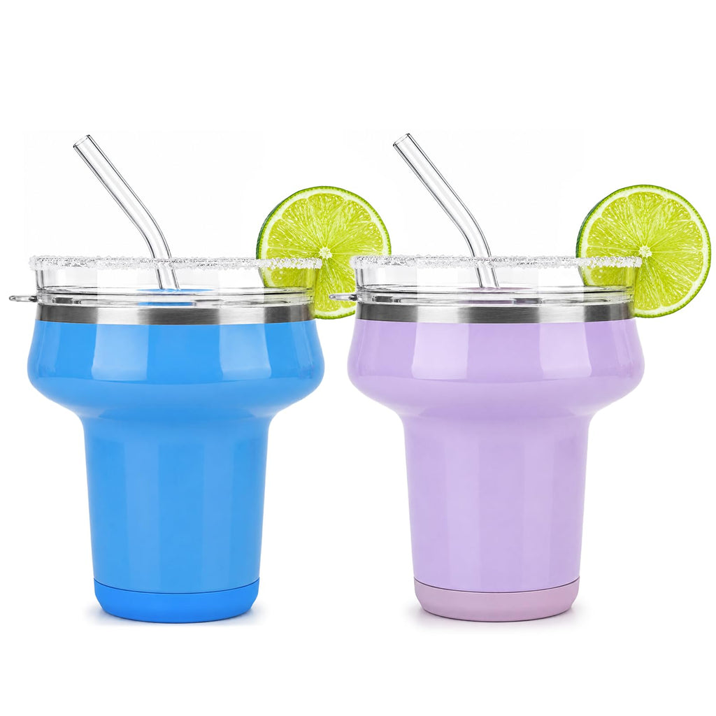 16oz Insulated Tumbler with Lid & Straws Y578