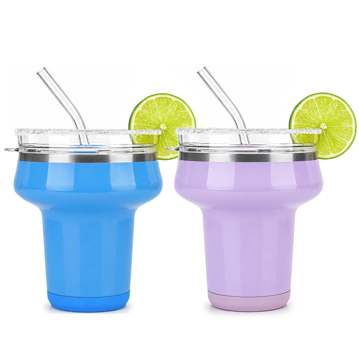 16oz Insulated Tumbler with Lid & Straws Y578