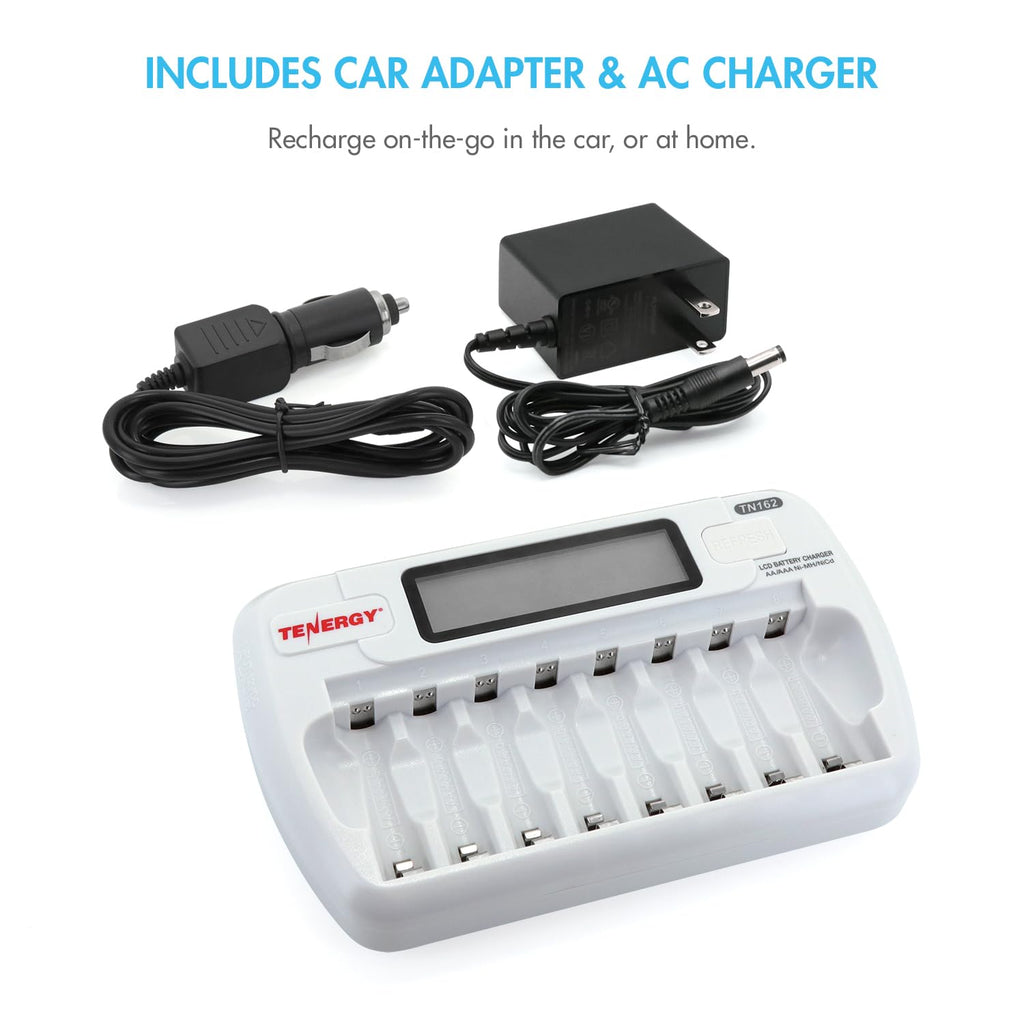 8-Bay Smart LCD Battery Charger for AA/AAA NiMH/NiCd Batteries Z742