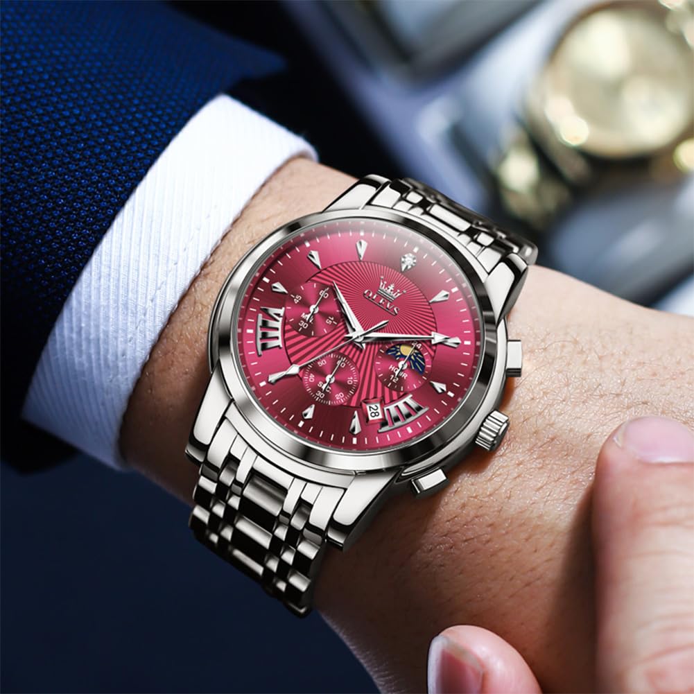 Men Dress Chronograph Stainless Steel Watch D13051