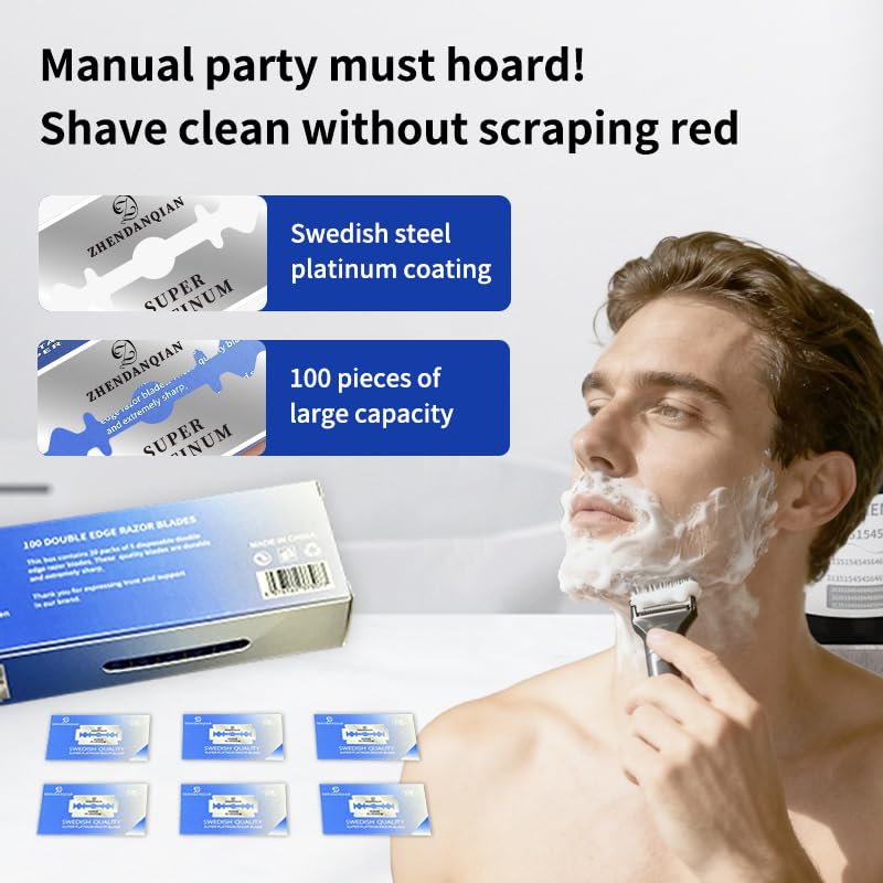 Double Edge Razor Blades, 100 Pack J161940