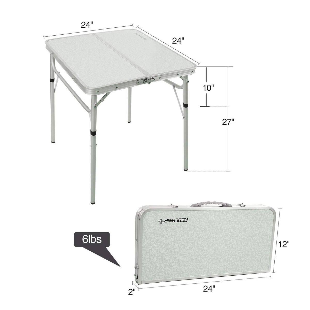 Small Square Folding Aluminum Camping Table H654299