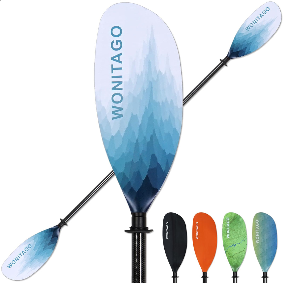 Adjustable Carbon Fiber Shaft Nylon Blade Kayak Paddle O540459