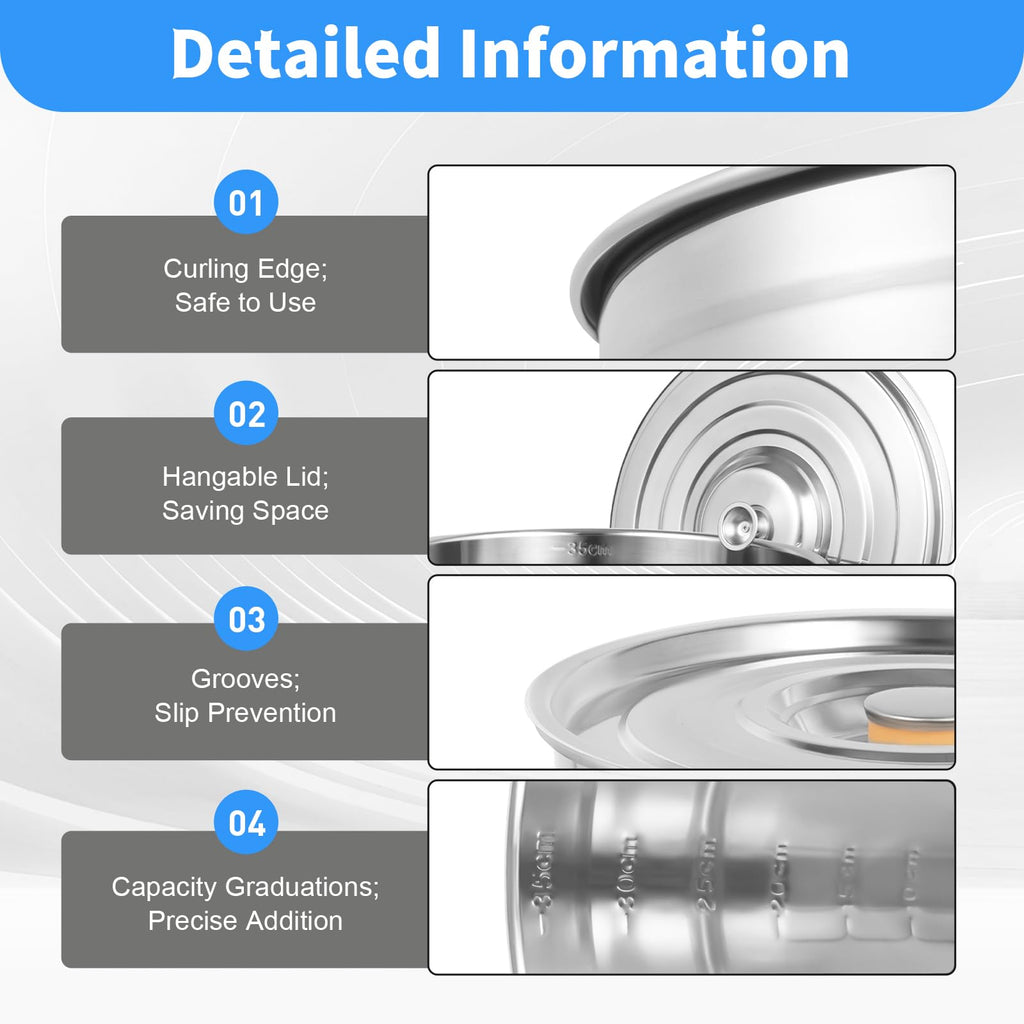 30 QT Stainless Steel Stock Pot with Lid Y244