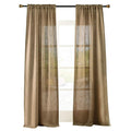 Soft Burlap Natural Tan Rod Pocket Window Curtain Panel 37" x 84" P95642