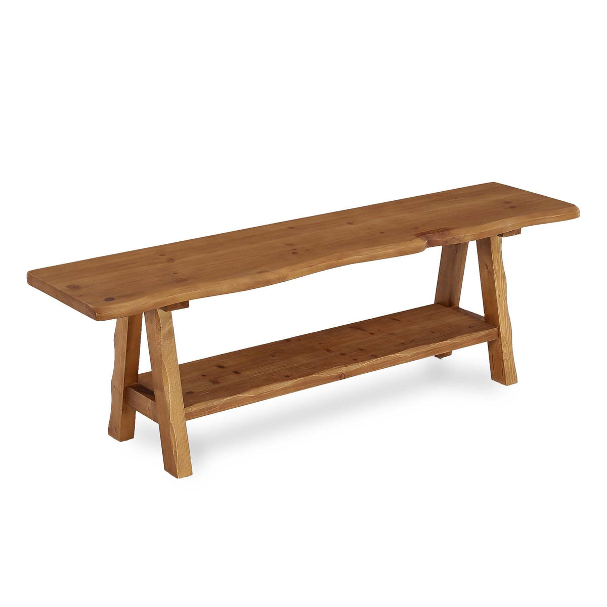 Brown Solid Wood Entryway Bench A634817