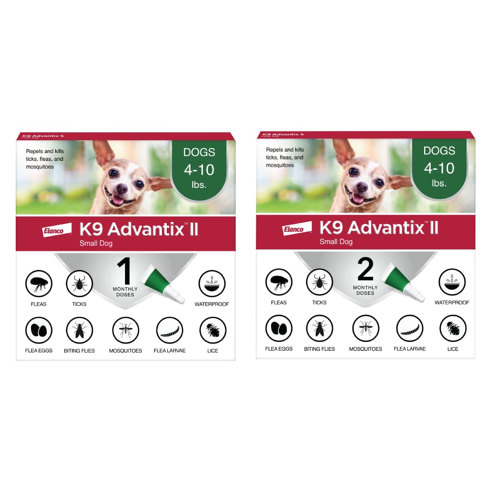Flea, Tick & Mosquito Treatment & Prevention for Dogs 4-10 lbs F37087