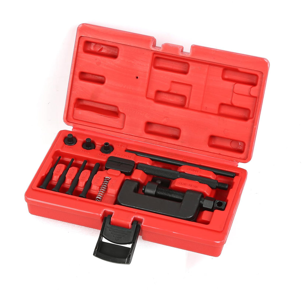 13 Pc Motorcycle Chain Breaker and Riveting Tool Kit C485