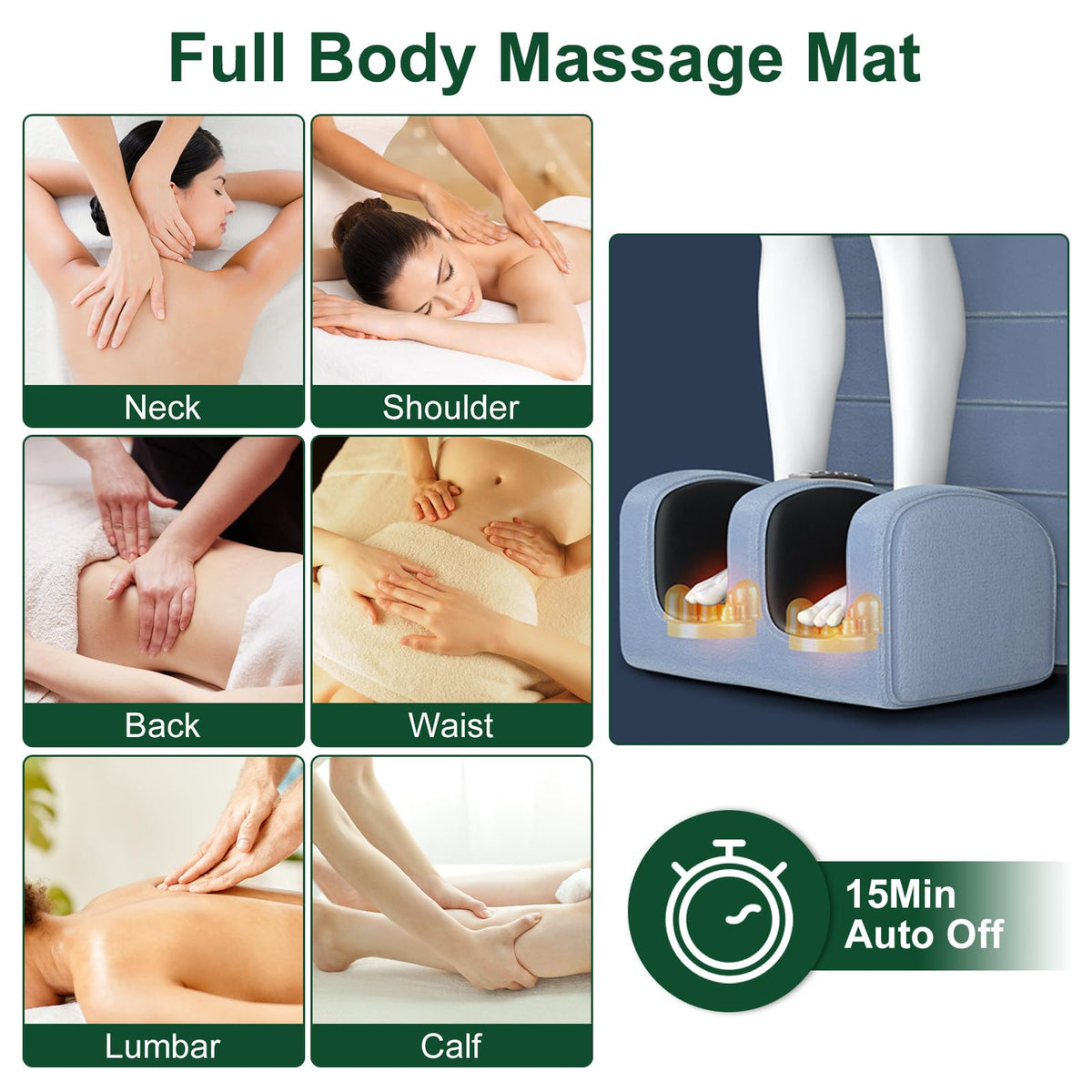 Full Body Massage Mat with Heat C4598