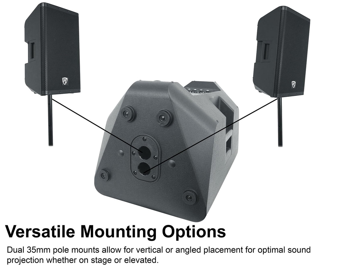 12" Active Powered Speaker with 2-Channel Mixer, 2-Pack C956769