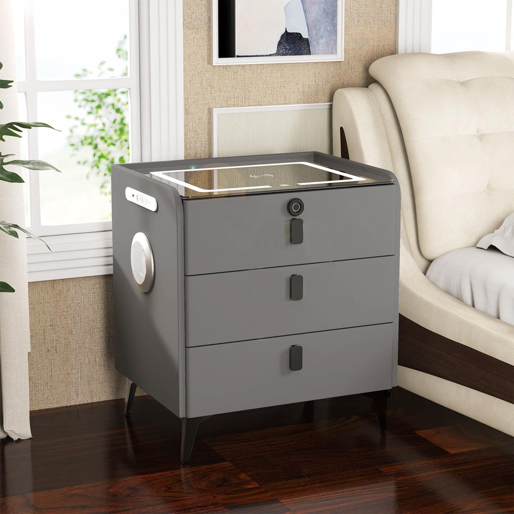Wireless Charging Fingerprint Lock Nightstand T485969