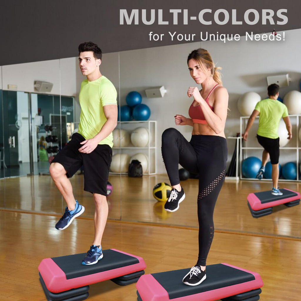 28.5'' Adjustable Aerobic Step Platform with 4 Stackable Risers G545331