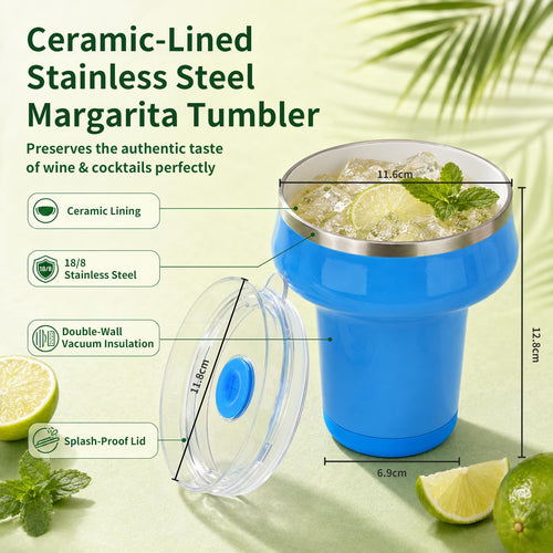 16oz Insulated Tumbler with Lid & Straws Y578