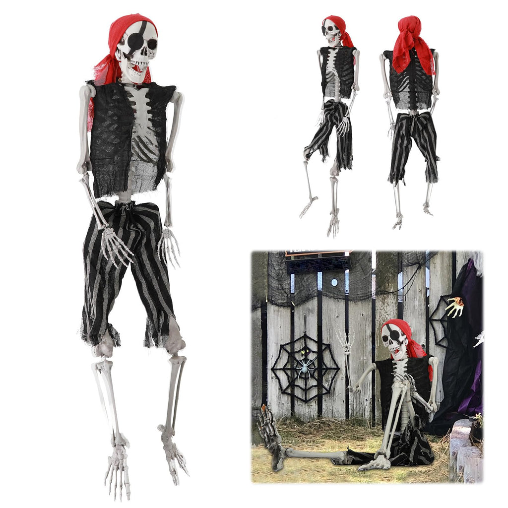 Life Size Pirate Skeleton with Movable Joints Q2016