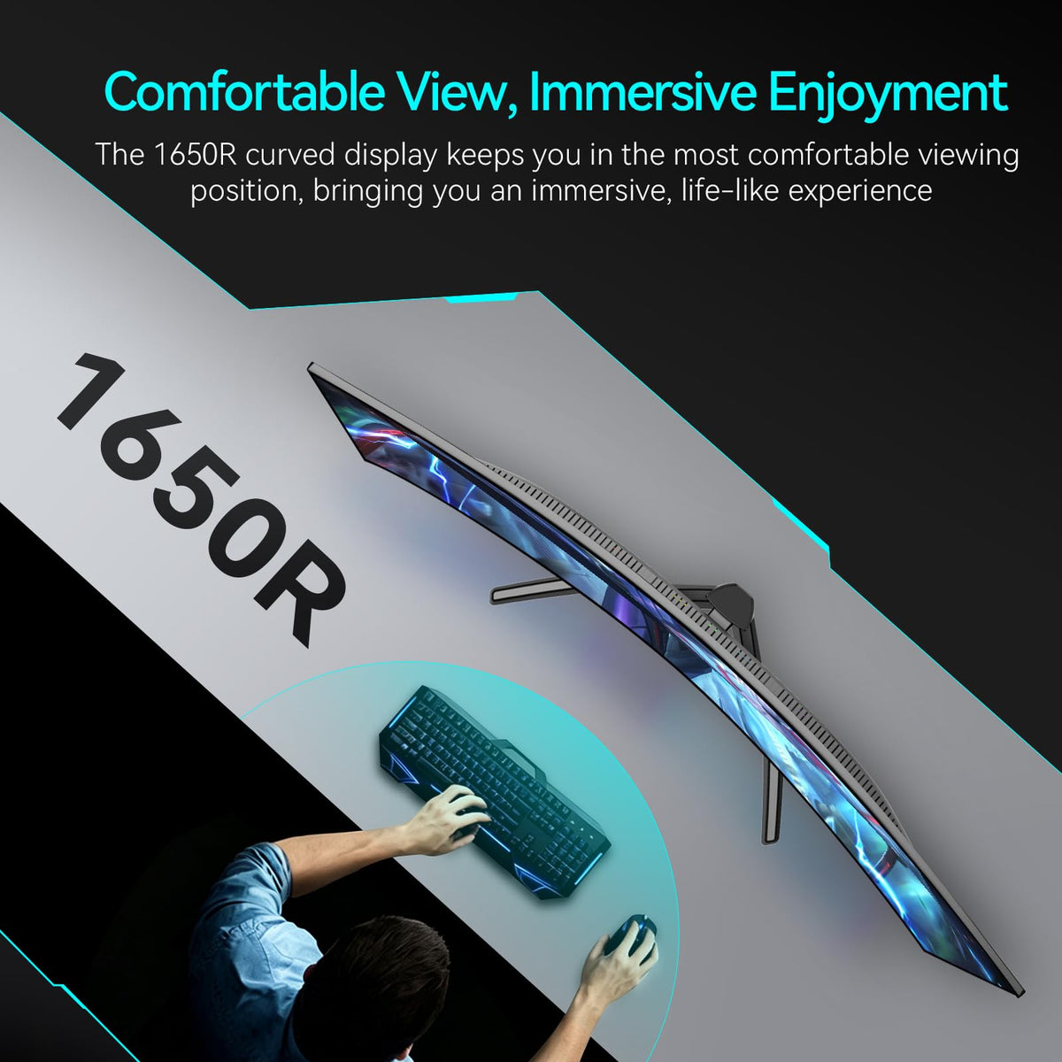 27 Inch 1440P 240Hz Curved Gaming Monitor A345