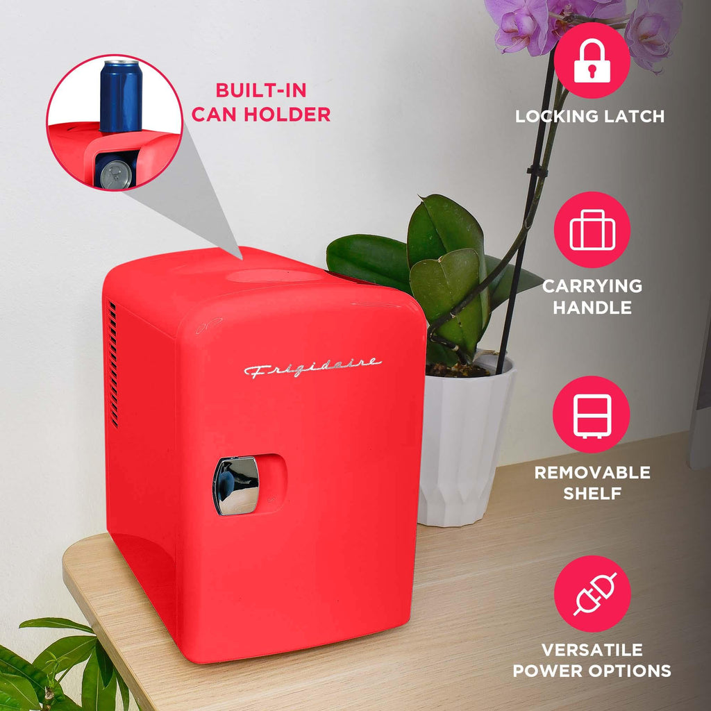 Portable Mini Fridge Cooler, 4 Liter, Red V571