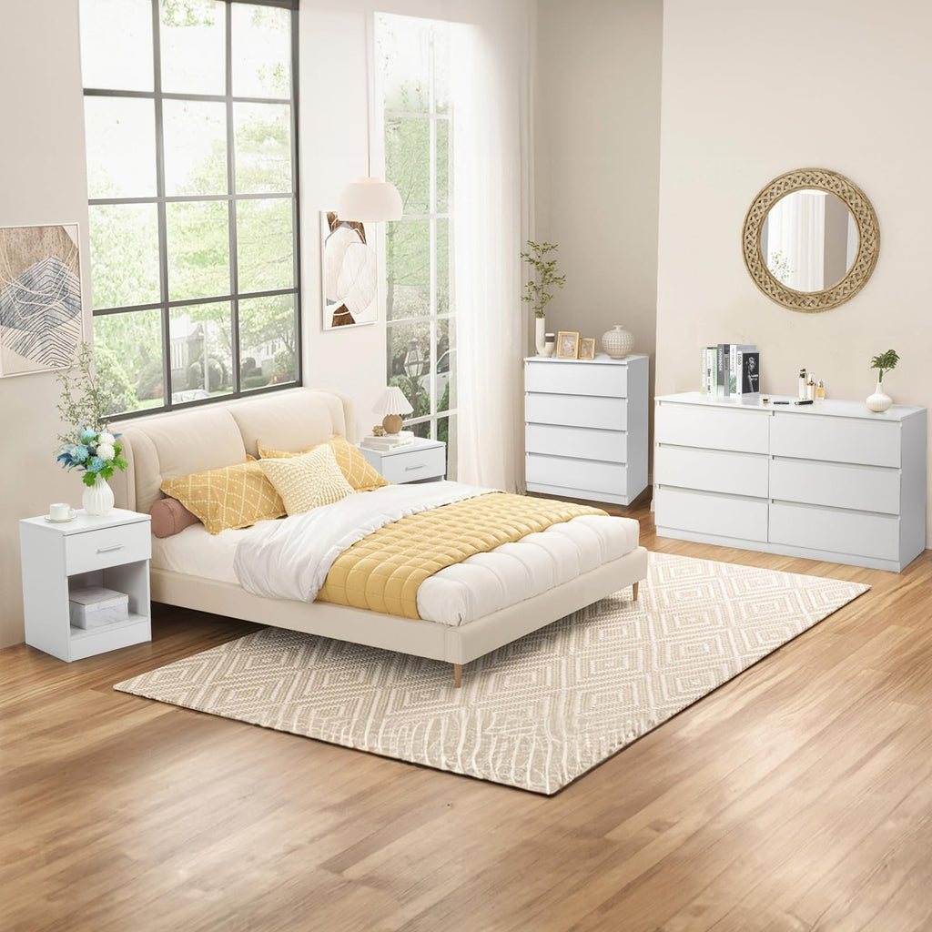 White 4 Drawer Dresser D87696