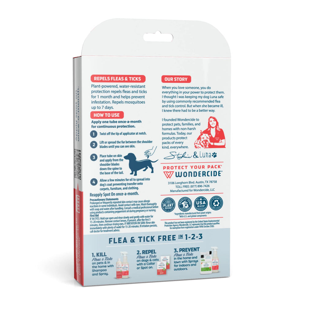 Flea Tick & Mosquito Dog Spot On Medium 3 Tubes of 0.10 oz P1884
