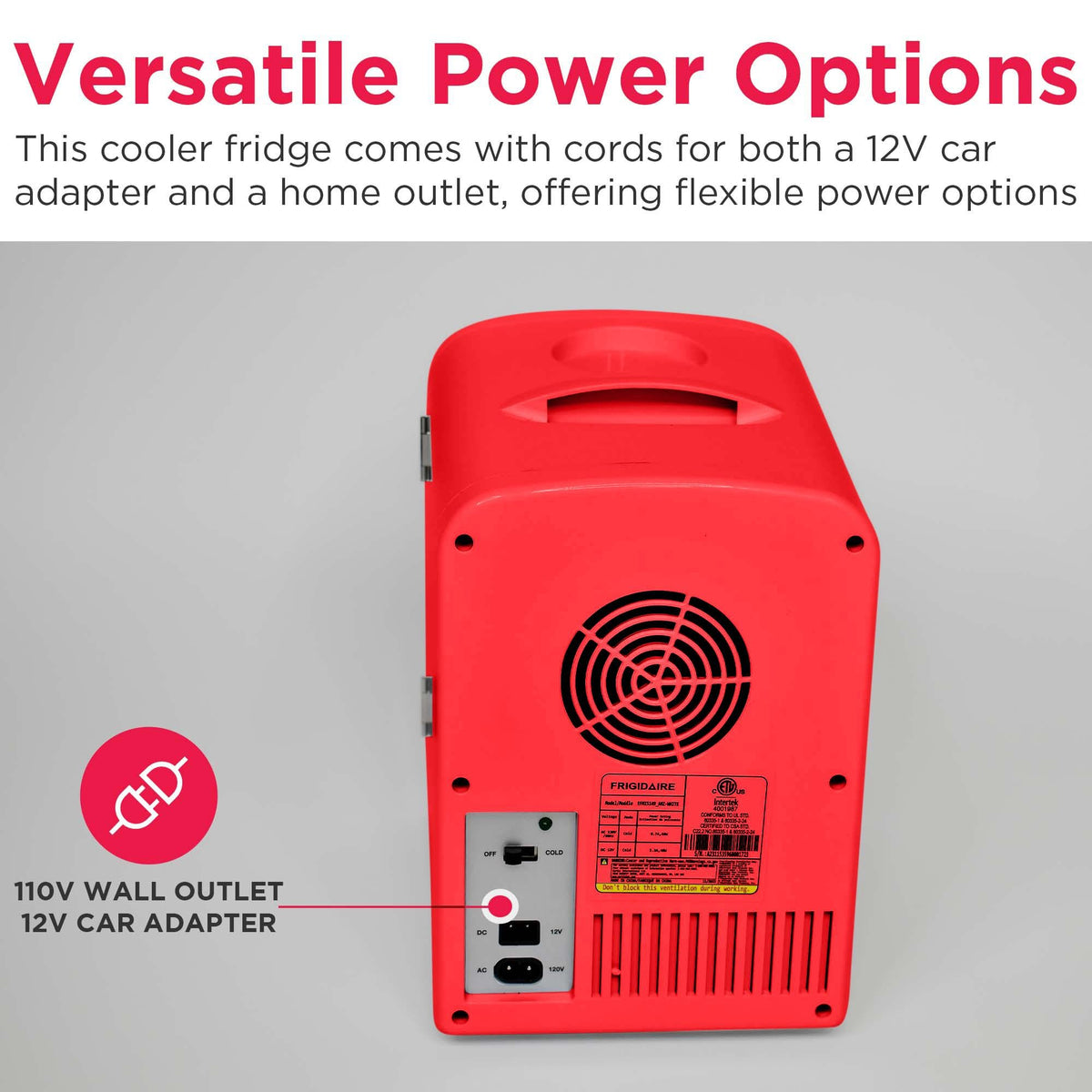 Portable Mini Fridge Cooler, 4 Liter, Red V571