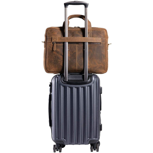 18 Inch Leather Laptop Messenger Bag T738757