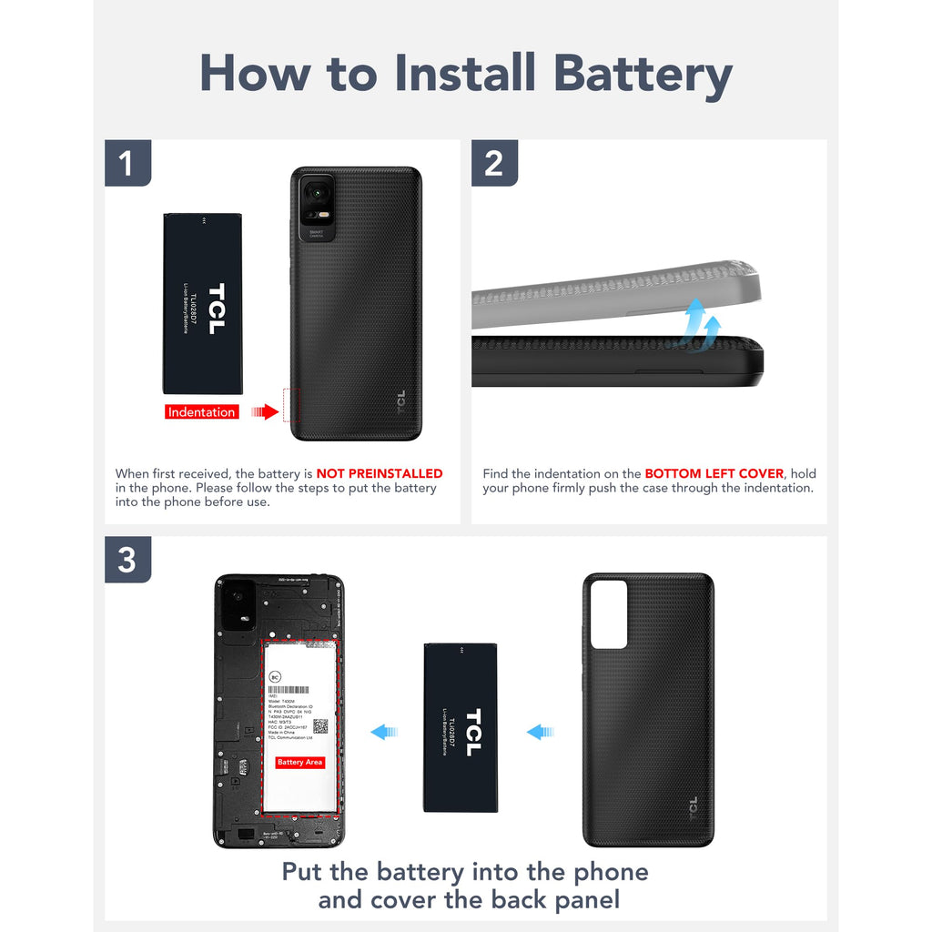 Unlocked Smartphone with 6.0" HD+ Display, 3+32GB, 3000mAh Battery, Android 13, Space Black W565345