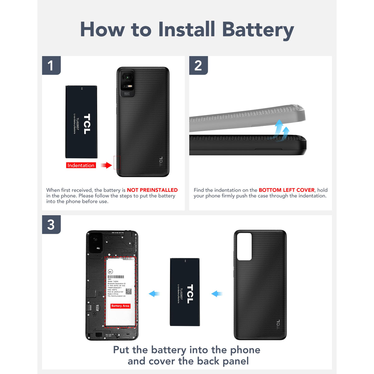 Unlocked Smartphone with 6.0" HD+ Display, 3+32GB, 3000mAh Battery, Android 13, Space Black W565345
