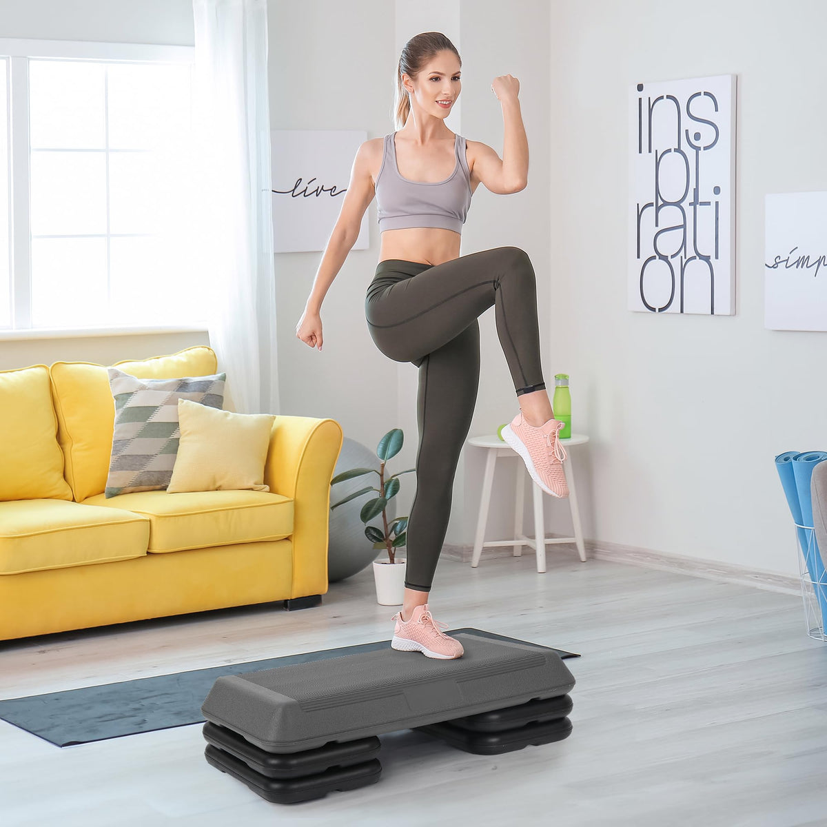 28.15" & 43" Adjustable Aerobic Stepper Y1781