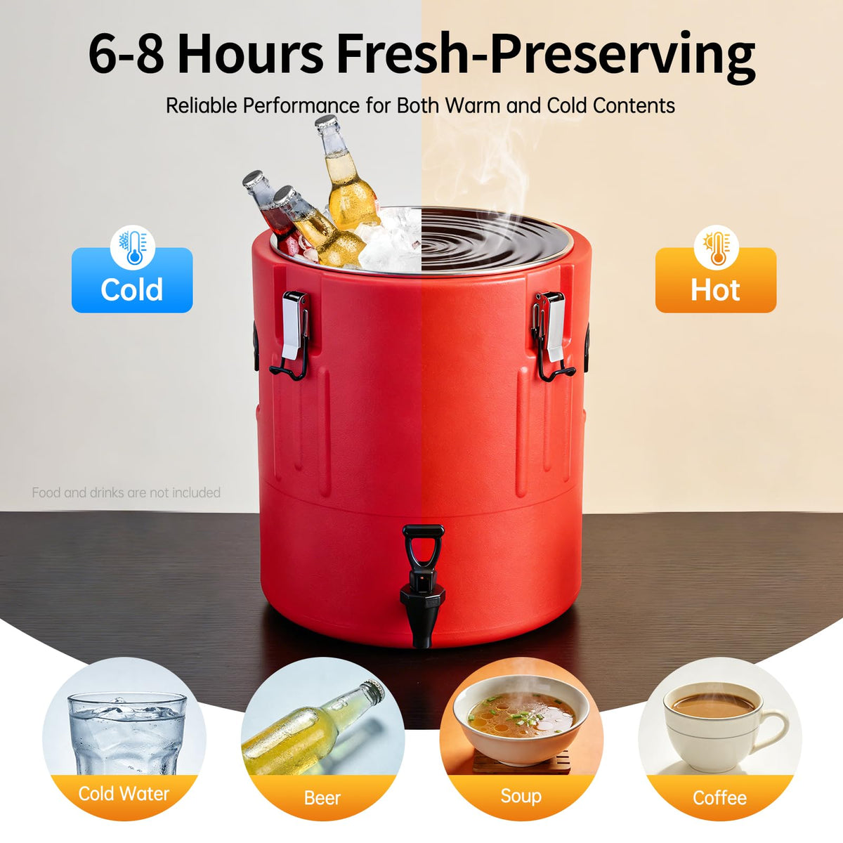 40L Stainless Steel Insulated Drink Dispenser with Faucet A62355