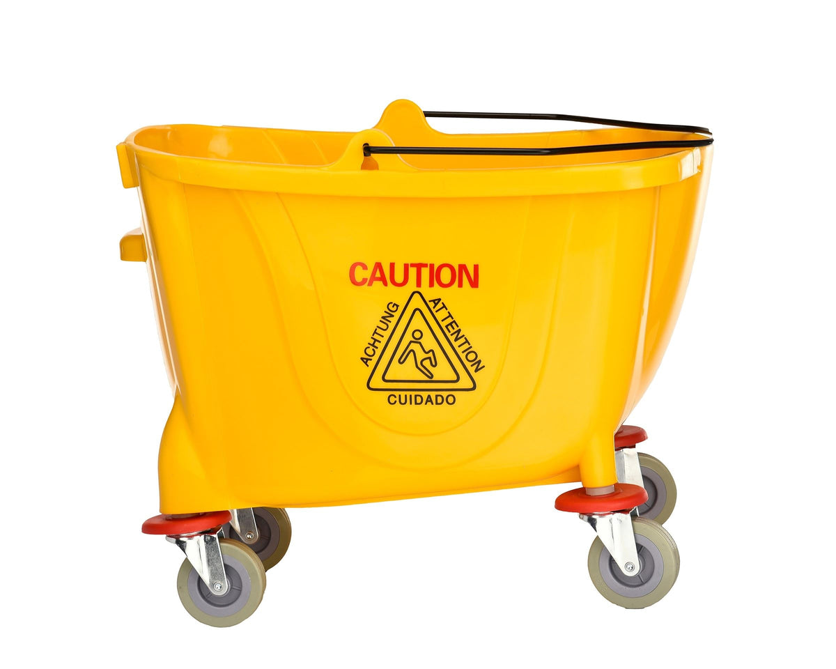 35 qt. Yellow Mop Bucket on Wheels D47573